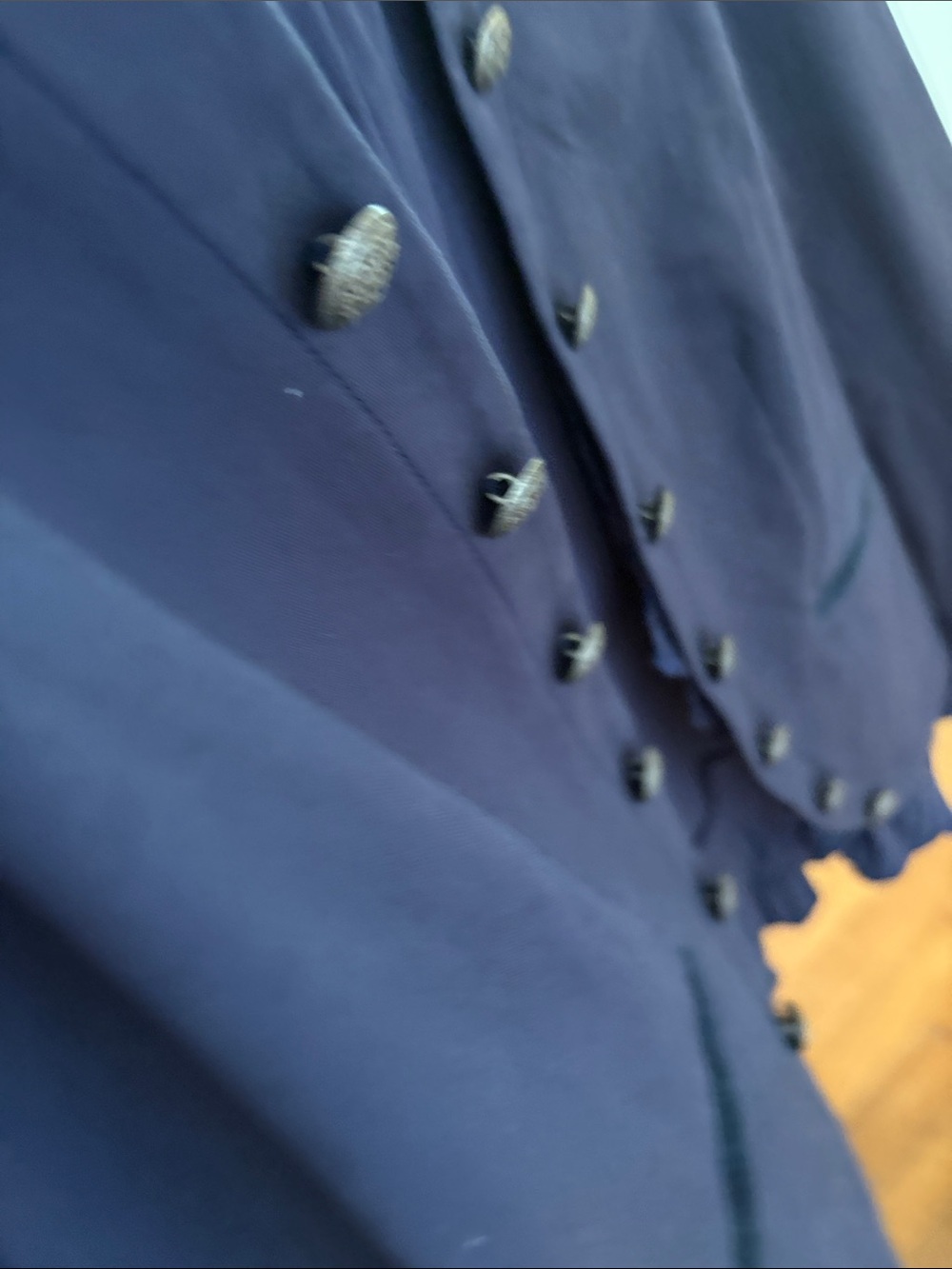 SUNDANCE Carolina Ruffle Military Velvet Blazer - Picture 9 of 12